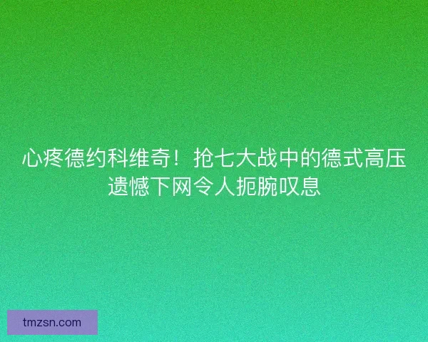 心疼德约科维奇！抢七大战中的德式高压遗憾下网令人扼腕叹息